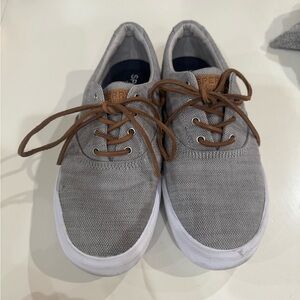 Sperry Men's Gray Canvas Boat Shoes